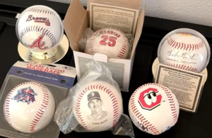 Six (6) Various Authentic/Signed Baseballs, Braves Mariners Rangers Ruth McGwire - Picture 1 of 17