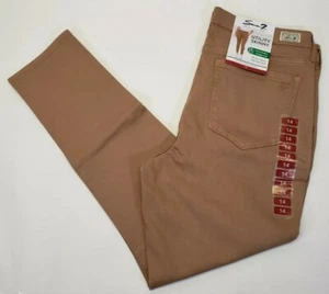 Women's Seven 7 Jeans Utility Ankle Skinny Twill Stretch Pants Brown Tan Size 14 - Picture 1 of 8