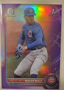 Nazier Mule 2022 Bowman Draft Baseball 1st BDC-77 Purple Chrome Refractor /250