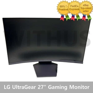 LG 27GS60QC Ultra Gear 27" Curved Gaming Monitor QHD 180Hz 1ms (GtG) 1000R - Picture 1 of 2