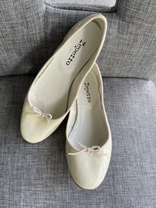 REPETTO Cendrillon Ecru Patent Leather Ballerina Flats/40FR - Picture 1 of 15