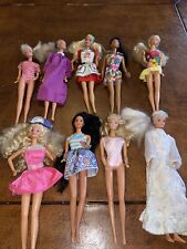 Barbie Doll Mattel 1966 Lot Of 8 And 1 From 1993 With White Weeding Dress