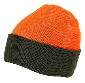 Wendemütze Lodenhut mit wärmeisolierendem 3M-Thinsulate-Futter, oliv/orange - Picture 1 of 2
