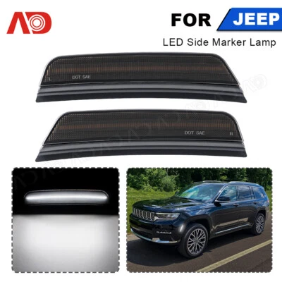 2pcs/set Front Side Marker Light Kit For 2021 2022 2023 2024 Jeep Grand Cherokee - Изображение 1 из 4
