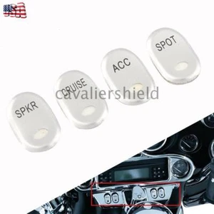 Chrome Brushed Panel Switch Cover For Harley Touring Electra Glide FLHTK 1996-13 - Picture 1 of 12
