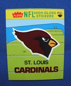 1981 Fleer Football Team Logo Sticker & Schedule St. Louis Cardinals Logo - Picture 1 of 2