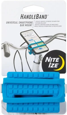 NiteIze HandleBand Universal Smartphone Bar Mount Bike Handlebar Holder Blue New - Image 1 of 4