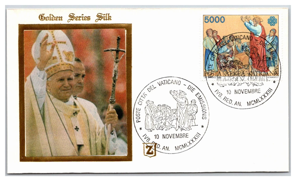 VATICAN Cubierta de primer día de emisión a todo color en caché sin dirección sin sellar V20 Foto 1 de 1