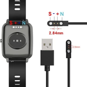 2-Pin Universal USB Data Charging Cable Magnetic Charger For Smart Watch 2.84mm/ - Picture 1 of 13