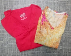 Cherokee CORE STRETCH Bio bring it on Women's scrub tops size M lot of 2 pink - Picture 1 of 10