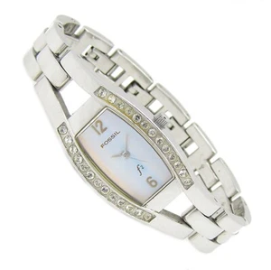 Fossil Cristal Mujer Reloj de pulsera Acero Inoxidable Azul Efecto ES-9813 3ATM Bat Nuevo S122 - Imagen 1 de 2