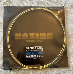 Maxima 1997 A.070 24 Carat Gold X-Tra Lites RoundWound Electric Bass String - Picture 1 of 2
