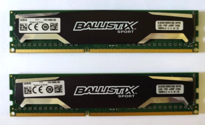 Ballistix Sport 8GB (2x4GB) DDR3 1600MHz (BLS4G3D1609DS1S00) - Image 1 of 2