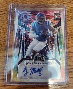 2023 Leaf Metal Football Jonathan Mingo Auto 3/4 Ole Miss Panthers RC