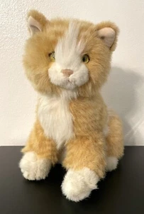 Chrisha Playful Plush Orange Striped Kitty Tabby Cat 12" Stuffed Animal 1988 VTG - Picture 1 of 7
