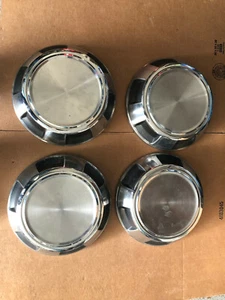 4 oem Mopar Metal Hub Cap W/o Hub lock Hole 4284334 Black Decal For 15" Wheels - Picture 1 of 1