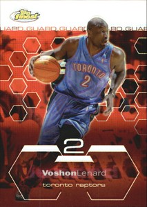 2002-03 Finest Refractors Toronto Raptors Basketball Card #33 Voshon Lenard /250
