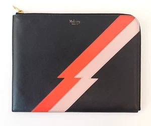 Mulberry Flash Collection Lightening Bolt Tablet Tech Case Clutch 8" by 10.5" - Picture 1 of 10