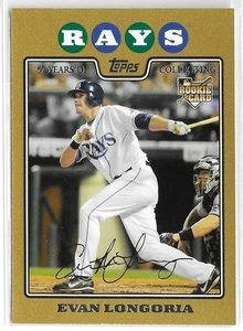 2008 Topps Update & Highlights Rookie Gold /2008 - EVAN LONGORIA #UH10 - Picture 1 of 2