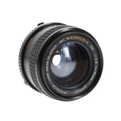 Minolta 35mm F/2.8 W. Rokkor X HG MC Mount Manual Focus Lens {55} - Image 1 of 4
