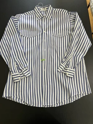 Camisa Occidental Lucchese 1883 Para Hombre 16 1/2 XL Manga Larga Con Botones Blanco Azul Foto 1 de 4