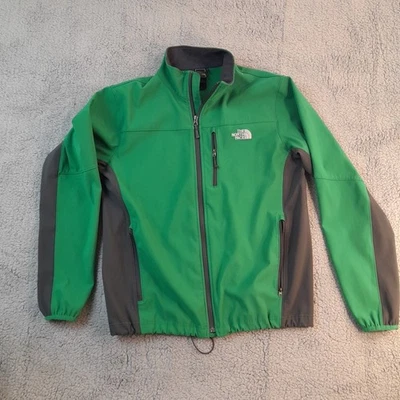 The North Face 男式 Apex 夹克绿色/灰色 L 码 — 第 1/4 张图片