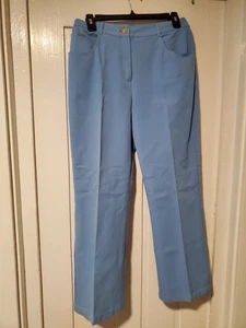 ST. JOHN Sport Light Blue High Rise Pants Women's Size 6 Inseam 27" - Picture 1 of 6