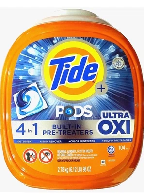 Cápsulas de detergente para ropa Tidee Ultra Oxi con pretratadores incorporados 4 en 1 104 quilates Foto 1 de 3