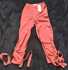 New with tags maroon funky unusual Club L trousers UK 4 women girls - Picture 1 of 4