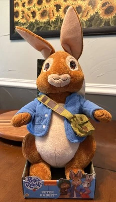 Peter Rabbit Bobtail Plush Beatrix Potter 2014 Stuffed Animal NIB Nickelodeon - Image 1 of 4