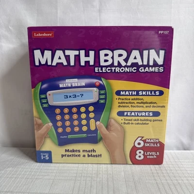 Lakeshore Math Brain Electronic Games Educational Grades 1-5 BRAND NEW SEALED - Image 1 of 4