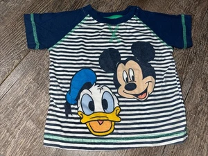 Disney baby Mickey Donald Duck 12 month blue green T-shirt - Picture 1 of 4