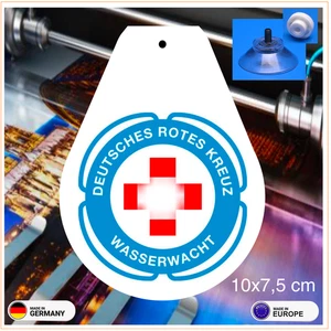 Wasserwacht Wappen, Schild mit Saugnapf - Picture 1 of 2