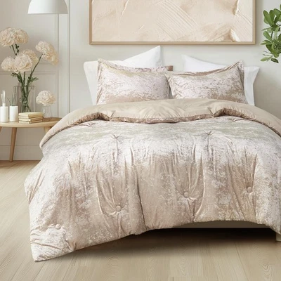 Juego de edredón Luxe King - Edredones de terciopelo para cama king size, microfibra rev... Foto 1 de 4