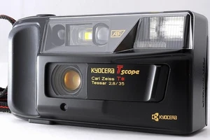 [NEUWERTIG] Kyocera T Scope Point & Shoot analoge Kleinbildkamera Carl Zeiss Objektiv aus JAPAN - Bild 1 von 17