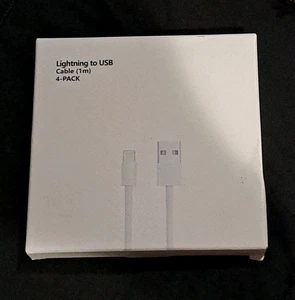 Apple Lightning Cable 4 Pack For iPhone 7 8 Plus 6 + 6s XR Max Usb 1m Supplies - Picture 1 of 4