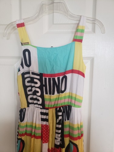 Maxi abito Moschino Teen grafico colorato stile anni 90 piccolo