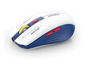 Bluetooth Blue & White Wireless Mouse - (BT1/BT2+USB) Tri-Mode High Performance - Picture 1 of 2