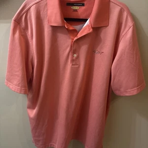 Mens Greg Norman Size XL XLarge Polo Golf Shirt Orange NWOT - Picture 1 of 5