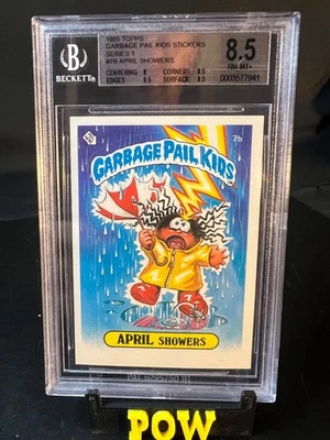 1985 Garbage Pail Kids Original Series 1 #7b April Showers Beckett 8.5 - Image 1 of 2