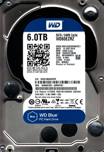 WD60EZRZ-00RWYB1 S/N: WX81D HANCHTJMAB WESTERN DIGITAL 6TB THAILAND SEP 2015 - Picture 1 of 2