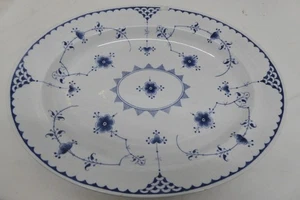 Vintage Furnivals Blue Denmark 14” x 11” Large Oval Platter/Serving Plate - Picture 1 of 5