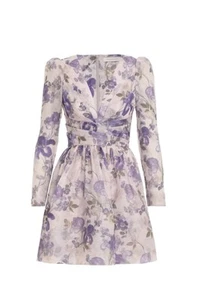 BNWT Zimmermann Lyrical Floral Printed V-Neck Mini Dress (Size:2) - Picture 1 of 10