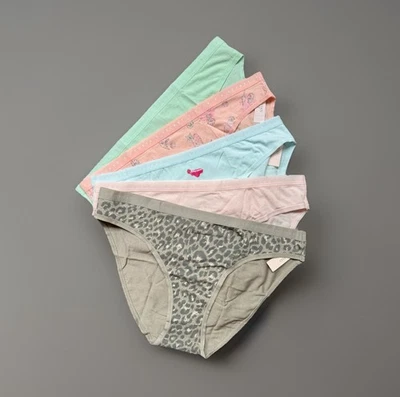 Lote 5 Victoria's Secret Talla M Algodón Elástico Bikini Panty Ropa Interior Paquete Foto 1 de 4