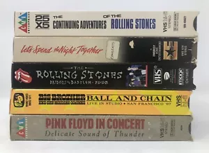Classic Rock VHS Lot Of 5 Rolling Stones Pink Floyd Big Brother And Holding Co - Picture 1 of 8