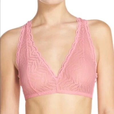 COSABELLA SWEET TREATS LACE RACERBACK BRALETTE PONK CORAL SMALL NWOT - Image 1 of 4