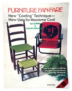 Furniture Fan-Fare Macrame Cord Patterns, Cording , Football Patio Lawn Chair - Picture 1 of 4