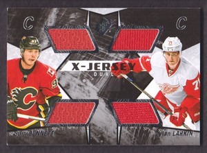 2015-16 SPx Hockey X Jersey Dual XD-BL Sam Bennett Dylan/Larkin Jersey