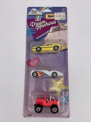 MATCHBOX Dream Machines 1992 - 3 Cars - Ferrari - Jaguar - Jeep - Die Cast - Image 1 of 4