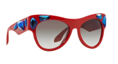 Nuevas gafas de sol PRADA SPR22Q SMN-0A7 56 mm rojo azul gemas Italia Foto 1 de 3